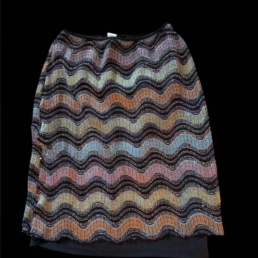 Rampage Multicolor Zigzag Pencil Skirt